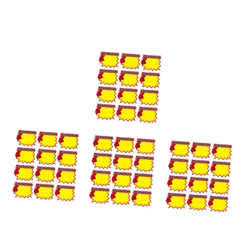 MAGICLULU 4 Sätze Preis Schild Schilder Für Geschäfte Leere Zeichen Etikettenaufkleber Einzelhandelsetiketten Zeichen Für Laden Stichworte Leere Verkaufsschilder Weißer Karton 50 Stück * 4 von MAGICLULU