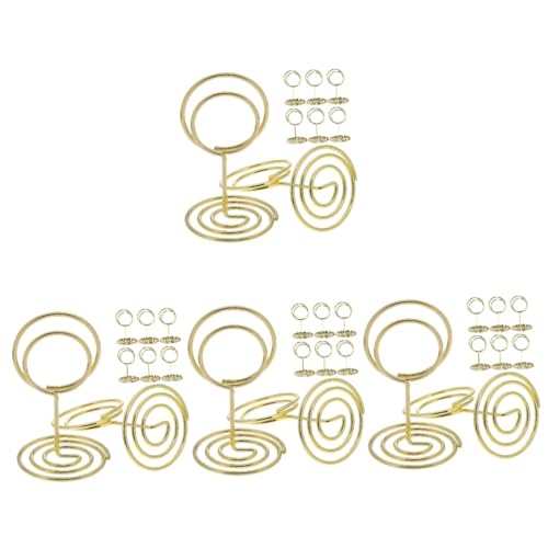 MAGICLULU 4 Sätze Tischkartenhalter Stabiler Fotohalter Für Hochzeiten Partys Und Restaurants Tischdeko Für Tischnummern Und Einladungen 30 Stück * 4 von MAGICLULU