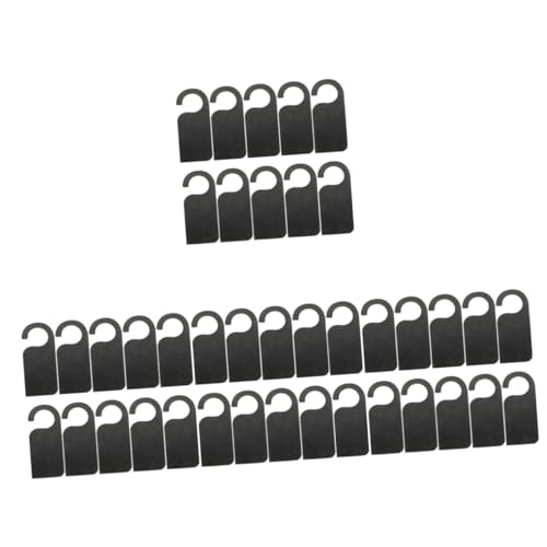 MAGICLULU 4 Sätze Türschild Aus Holz Streifen Planke Hängend Kleiderbügel Türhänger-tags Holzschild Leer Holzhängeschild Schilder Für Türhänger Aufhänger Zeichen Schwarz 10 Stück * 4 von MAGICLULU