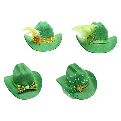 MAGICLULU 4 Stück Bogen Irisch Kopfbedeckung Kostüm Kappe Haarnadel Klopfen Haarspange in Hutform Mini-haarspangen St. Patrick's Day Haarspange Mini-partyhut St. Patricks-day-hut Gefühlt MAGICLULU 4 Stück Bogen Irisch Kopfbedeckung Kostüm Kappe Haarnadel Klopfen Haarspange in Hutform Mini-haarspangen St. Patrick's Day Haarspange Mini-partyhut St. Patricks-day-hut Gefühlt von MAGICLULU