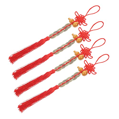 MAGICLULU 4 Stück Chinesische Gourd Pendants mit Kupfermünzen Glücksbringer Ornament für Neue Jahr und Frühlingsfest Feng Shui Dekoration Hängend Nostalgisch Sicher und Langlebig MAGICLULU 4 Stück Chinesische Gourd Pendants mit Kupfermünzen Glücksbringer Ornament für Neue Jahr und Frühlingsfest Feng Shui Dekoration Hängend Nostalgisch Sicher und Langlebig von MAGICLULU