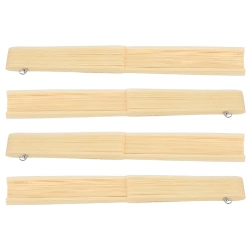 MAGICLULU 4 Stück DIY Handventilator aus Stabilem für Japanische Handarbeit für Festlichkeiten und Kreative Projekte Beige von MAGICLULU