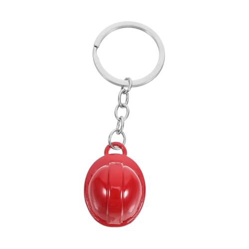 MAGICLULU 4 Stück Feuerhut-schlüsselanhänger Anhänger Schlüsselanhänger Mini-schutzhelme Miniatur-schutzhelm Sicherheitshut Schädelkappe Sonnenschutzhelm Mit Nackenschutz Zinklegierung Rot von MAGICLULU
