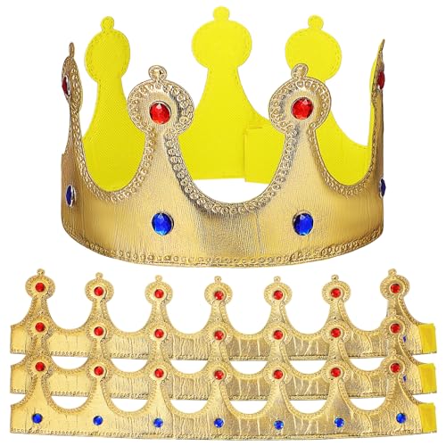 MAGICLULU 4 Stück Geburtstagskrone Lustige Partyhüte für Kindergeburtstage Leichte und Bequeme Krone für Feierlichkeiten und Feste von MAGICLULU