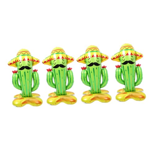 MAGICLULU 4 Stück Hawaii-motto-party-ballon, Bunte Kaktus-ballon-dekoration, Strand-party-layout-requisite MAGICLULU 4 Stück Hawaii-motto-party-ballon, Bunte Kaktus-ballon-dekoration, Strand-party-layout-requisite von MAGICLULU