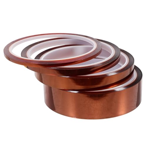 MAGICLULU 4 Stück Hitzebeständiges Klebeband mit Silikonkleber Hitzefest Elektrisch Isolierend für Leiterplatten Löten und Hochtemperatur anwendungen MAGICLULU 4 Stück Hitzebeständiges Klebeband mit Silikonkleber Hitzefest Elektrisch Isolierend für Leiterplatten Löten und Hochtemperatur anwendungen von MAGICLULU