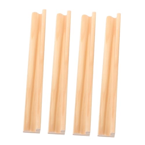 MAGICLULU 4 Stück Holz Domino Halter Multifunktionale Domino Racks für Karten und Spiele DIY Buchstabenstützen für Lernspiele Langlebig von MAGICLULU