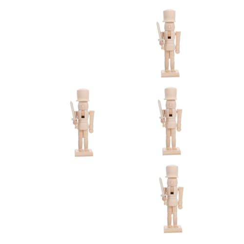 MAGICLULU 4 Stück Holz Nutcracker Soldat DIY Bastelset Unbemalt Weihnachtsdeko Holzfigur zum Bemalen Stabile Holzdekoration für Lernspielzeug und Festliche Wohnaccessoires MAGICLULU 4 Stück Holz Nutcracker Soldat DIY Bastelset Unbemalt Weihnachtsdeko Holzfigur zum Bemalen Stabile Holzdekoration für Lernspielzeug und Festliche Wohnaccessoires von MAGICLULU
