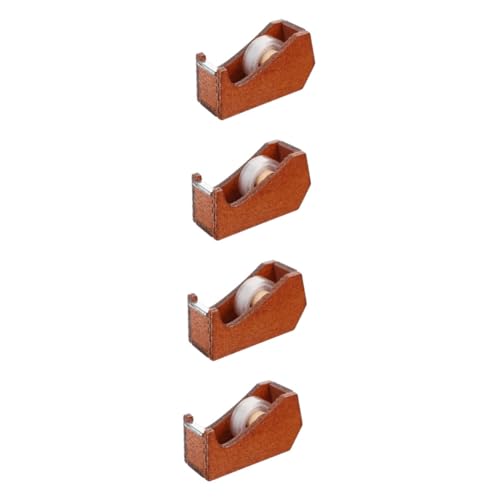 MAGICLULU 4 Stück Klebebandabroller für den Schreibtisch USB Verpackung Büro Klebebandspender Bandhalter Werkzeuge zum Schneiden von Bändern kleiner Tape Dispenser Schreibtisch Holz von MAGICLULU