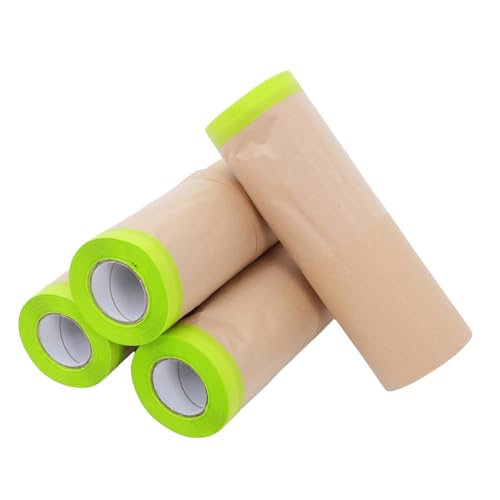 MAGICLULU 4 Stück Kraft Abdeckfolie Schutzfolie Klebeband Vorgefertigte Abdeckfolie Lackabdeckpapier Staubdichte Folie Folie Für Autobauer Papier Autofolie MAGICLULU 4 Stück Kraft Abdeckfolie Schutzfolie Klebeband Vorgefertigte Abdeckfolie Lackabdeckpapier Staubdichte Folie Folie Für Autobauer Papier Autofolie von MAGICLULU