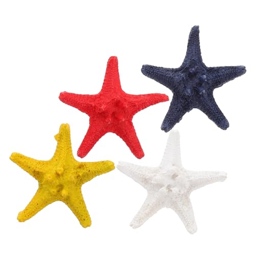 MAGICLULU 4 Stück Mediterrane Teilig Resin Seestern Dekoration Handgefertigt Vielseitig Nutzbar als Foto Requisite und Hochzeit Tischdeko Weiß Blau Gelb Rot MAGICLULU 4 Stück Mediterrane Teilig Resin Seestern Dekoration Handgefertigt Vielseitig Nutzbar als Foto Requisite und Hochzeit Tischdeko Weiß Blau Gelb Rot von MAGICLULU