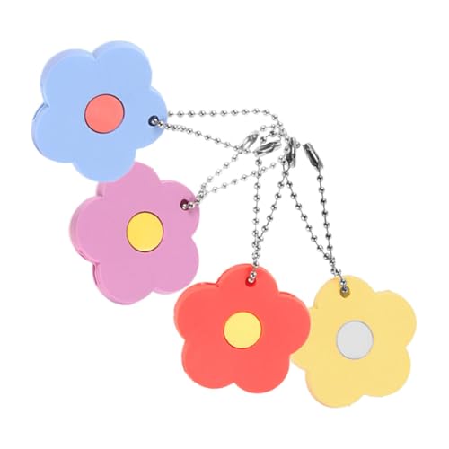 MAGICLULU 4 Stück Niedliche Schlüsselkappen für Hausschlüssel Bunte Blumen Schlüsselabdeckungen Schlüsselidentifikatoren Kratzschutz Leicht und Handlich für Geschmack von MAGICLULU
