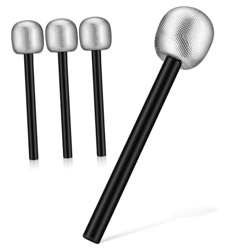 MAGICLULU 4 Stück Realistisches Mikrofon Fake Mikrofon Requisiten für Rollenspiele Partys und Musikalische Auftritte Langlebiges Material Angenehm zu Halten für Erwachsene MAGICLULU 4 Stück Realistisches Mikrofon Fake Mikrofon Requisiten für Rollenspiele Partys und Musikalische Auftritte Langlebiges Material Angenehm zu Halten für Erwachsene von MAGICLULU