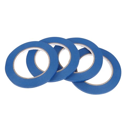 MAGICLULU 4 Stück Teiliges Auto Klebeband Blau Hochtemperaturbeständiges Klebe und Abdeckpapier Vielseitig Schneidbar Beschriftbar Für Fahrzeuglack Innenraum und Elektroniklackierung von MAGICLULU