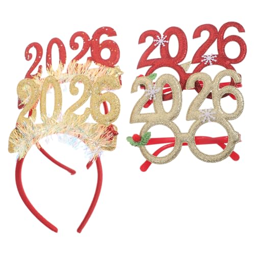 MAGICLULU 4 Stück Teiliges Funkelnde Neujahrs Haarbänder und Plastikbrillen Festliche Glitzer Haaraccessoires für Silvesterpartys Feiertagsdeko und Requisiten MAGICLULU 4 Stück Teiliges Funkelnde Neujahrs Haarbänder und Plastikbrillen Festliche Glitzer Haaraccessoires für Silvesterpartys Feiertagsdeko und Requisiten von MAGICLULU