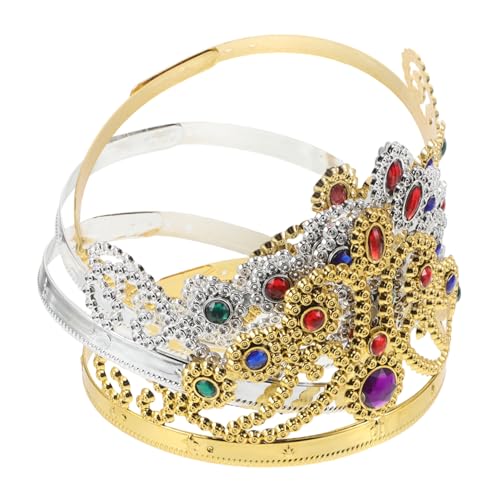 MAGICLULU 4 Stück Teiliges Königskronen Haarreifen für Damen und Herren Leichter Halloween Cosplay Schmuck für Theater Partys und Festliche Anlässe von MAGICLULU