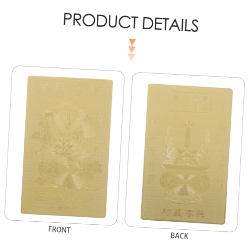 MAGICLULU 4 Stück Teiliges Kupfer Feng Shui Taisui Amulett Karten Jahr des Pferdes Traditionelle Chinesische Schutz Wohlstandskarten Glücksbringer für Reichtum und Schutz von MAGICLULU