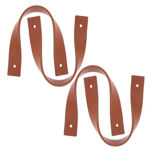 MAGICLULU 4 Stück Teiliges PU Hängeset für Schilder Wandhaken Vorhangstangenhalter und Handtuchhaken Stilvolle Aufhängelösungen für Hochzeiten und Partys Langlebig und Sicher von MAGICLULU