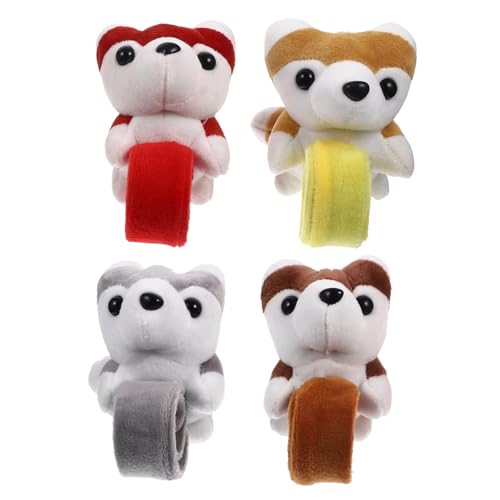 MAGICLULU 4 Stück Teiliges Plüsch Tier Slap Armbänder Kuschelig Komfortabel Tiermotiv Partygeschenk MAGICLULU 4 Stück Teiliges Plüsch Tier Slap Armbänder Kuschelig Komfortabel Tiermotiv Partygeschenk von MAGICLULU