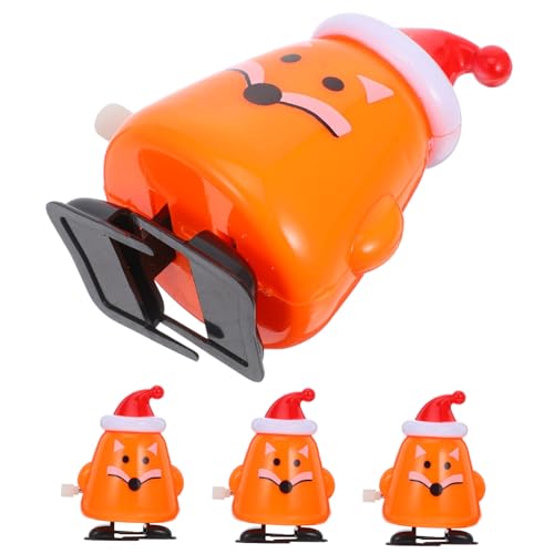 MAGICLULU 4 Stück Teiliges Weihnachts Fuchs Wind Up Kreative Clockwork Spielzeuge für Geschenktüten Lustige Weihnachtsdekoration Sichere und Robuste Spielzeuge von MAGICLULU