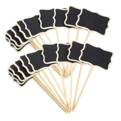 MAGICLULU 40Stücke Mini Tafelschilder aus Vielseitige Nachrichtentafeln Preisschilder Pflanzenschilder für Jede Gelegenheit Stilvolles Elegantes Design von MAGICLULU