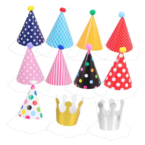MAGICLULU 44 Stück Kindergeburtstag Partyhüte Set Teiliges Papier Krone Hut Set für Jungen und Mädchen Fotorequisiten und Partydekorationen für Geburtstagsfeiern von MAGICLULU