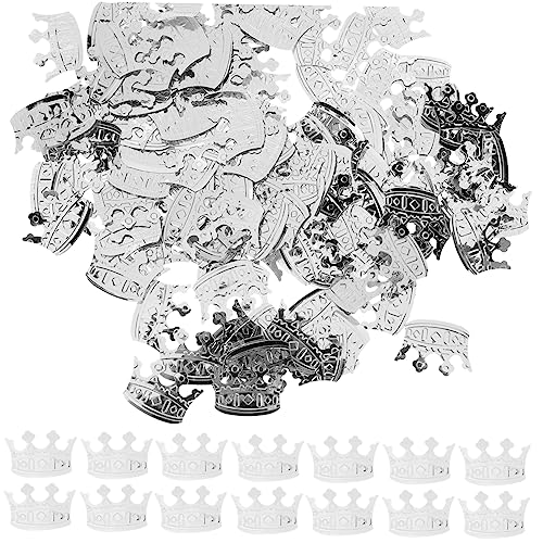 MAGICLULU 4Er-Packung Party Konfetti Party-Hochzeit Babyparty -Dekorationen Krone Tischstreuung hochzeitsdeko wedding decoration Tischkonfettistreuer Konfetti für Hochzeitsfeiern PVC Silver MAGICLULU 4Er-Packung Party Konfetti Party-Hochzeit Babyparty -Dekorationen Krone Tischstreuung hochzeitsdeko wedding decoration Tischkonfettistreuer Konfetti für Hochzeitsfeiern PVC Silver von MAGICLULU
