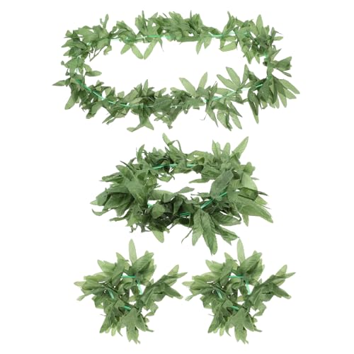 MAGICLULU 4Pcs 1 Set Green Hawaiian Party Garland Artificial Leaves Headband Lifelike Leaves Neck Loop Bracelet Simulate Tropical Beach for Summer Luau Beach Pool Party MAGICLULU 4Pcs 1 Set Green Hawaiian Party Garland Artificial Leaves Headband Lifelike Leaves Neck Loop Bracelet Simulate Tropical Beach for Summer Luau Beach Pool Party von MAGICLULU
