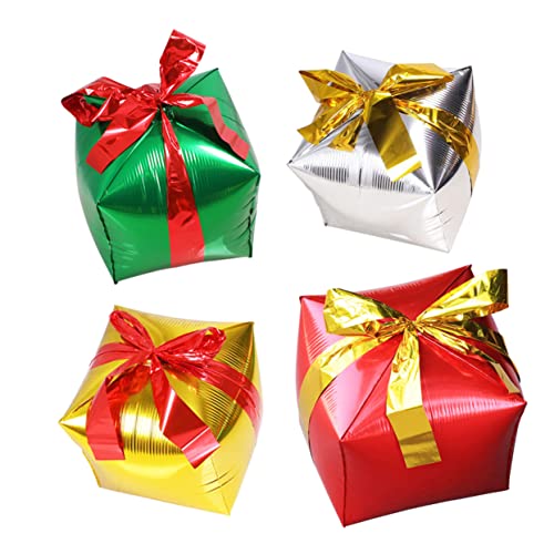 MAGICLULU 4er Set Geschenkbüchsen Aluminiumfolie Ballons Für Neujahrs Und Partydekoration Gold Zufällige Farbauswahl Für Bänder MAGICLULU 4er Set Geschenkbüchsen Aluminiumfolie Ballons Für Neujahrs Und Partydekoration Gold Zufällige Farbauswahl Für Bänder von MAGICLULU