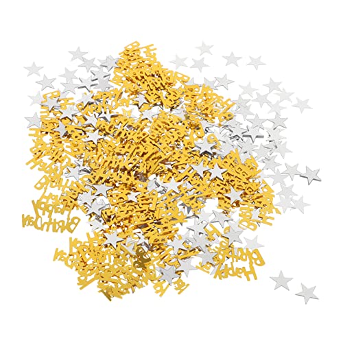 MAGICLULU Glänzendes Konfetti 5er-pack „happy Birthday“-dekorationen Tischkonfetti Aus Kunststoff Einfach Zu Verwendendes Partyzubehör für Geburtstage MAGICLULU Glänzendes Konfetti 5er-pack „happy Birthday“-dekorationen Tischkonfetti Aus Kunststoff Einfach Zu Verwendendes Partyzubehör für Geburtstage von MAGICLULU