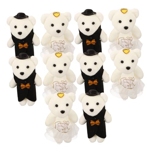 MAGICLULU 5 Paare Strauß Bärenpuppe Romantisches gefüllter Bär Plüsch Kuscheltiere Plüschbären Kuscheltiere Bär Kuscheltier für Teenager Plüschbärenpuppen tragen Schleife Weiß MAGICLULU 5 Paare Strauß Bärenpuppe Romantisches gefüllter Bär Plüsch Kuscheltiere Plüschbären Kuscheltiere Bär Kuscheltier für Teenager Plüschbärenpuppen tragen Schleife Weiß von MAGICLULU