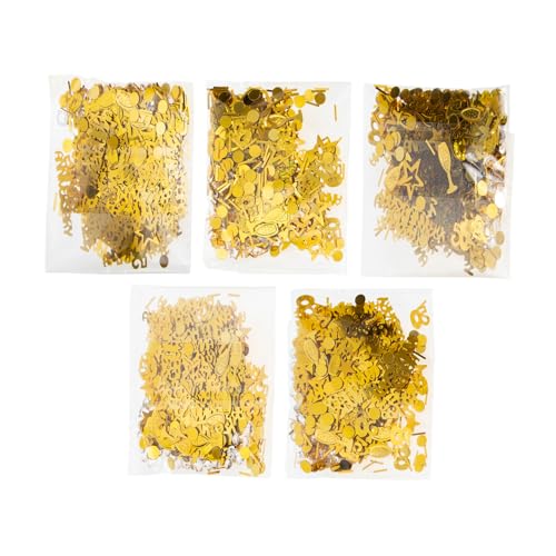 MAGICLULU 5 Paillettendekoration party sachen party supplies Konfetti zum fünfzigsten Geburtstag Partyzubehör Konfetti zum 0. Jahrestag hochzeitszeremonie glitzerkonfetti Plastik Golden MAGICLULU 5 Paillettendekoration party sachen party supplies Konfetti zum fünfzigsten Geburtstag Partyzubehör Konfetti zum 0. Jahrestag hochzeitszeremonie glitzerkonfetti Plastik Golden von MAGICLULU