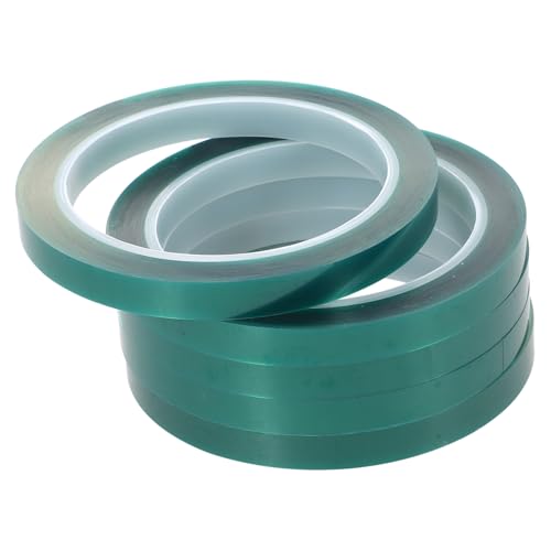 MAGICLULU 5 Rollen Hitzebeständiges Klebeband Hochtemperaturband für Sublimation Wiederverwendbar Pet Material Rückstandslos Für Malerarbeiten und Elektronik Isolierband von MAGICLULU