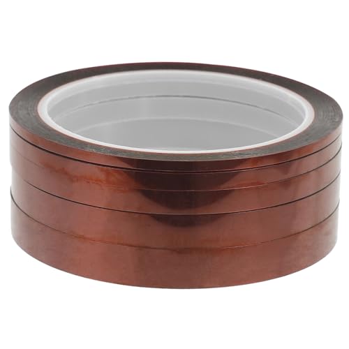 MAGICLULU 5 Rollen Hochtemperatur Klebeband Pi Klebeband Hochgradig Klebend Isolierend Μ für Löten Sublimationseinsätze von MAGICLULU