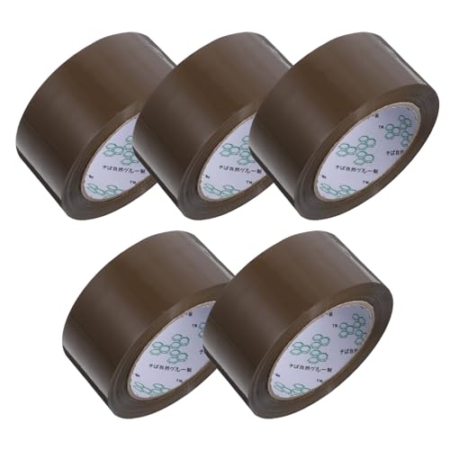 MAGICLULU 5 Rollen Verpackungsklebeband Yards Transportband für Umzug und Versand Transparentes Klebeband für Büro und Zuhause Braun von MAGICLULU