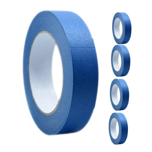 MAGICLULU 5 Rollen Wandklebeband Klebeband Für Wände, Keine Beschädigung Der Farbe Malerband Farbband Farbiges Abdeckband Dekoratives Klebeband Farbiges Band Blue von MAGICLULU