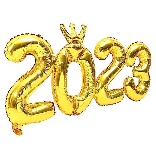 MAGICLULU 5 Sets 2023 Crown Anzahl Ballons Frohes Neues Jahr Party Aluminium Folie Dekorationen Ballons MAGICLULU 5 Sets 2023 Crown Anzahl Ballons Frohes Neues Jahr Party Aluminium Folie Dekorationen Ballons von MAGICLULU