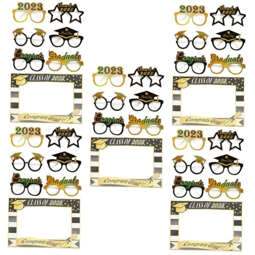 MAGICLULU 5 Sätze Abschlussbrillen Requisiten Abschlussfoto -Requisiten Abschluss Requisiten geformt Verkaufsstand Gläser Grad Photo Booth Requisiten Fotokabine für Absolventen Papier MAGICLULU 5 Sätze Abschlussbrillen Requisiten Abschlussfoto -Requisiten Abschluss Requisiten geformt Verkaufsstand Gläser Grad Photo Booth Requisiten Fotokabine für Absolventen Papier von MAGICLULU