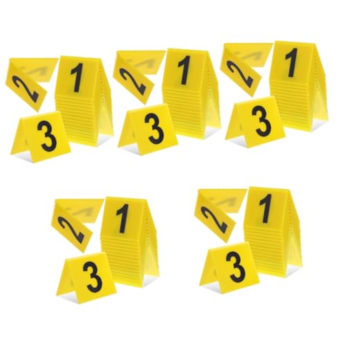 MAGICLULU 5 Sätze Beweismarker Für Tatorte Und Lesbar Für Tischnummern Und Detektiv Events Aus Robustem Mit Schwarzer 15 Stücke * 5 von MAGICLULU