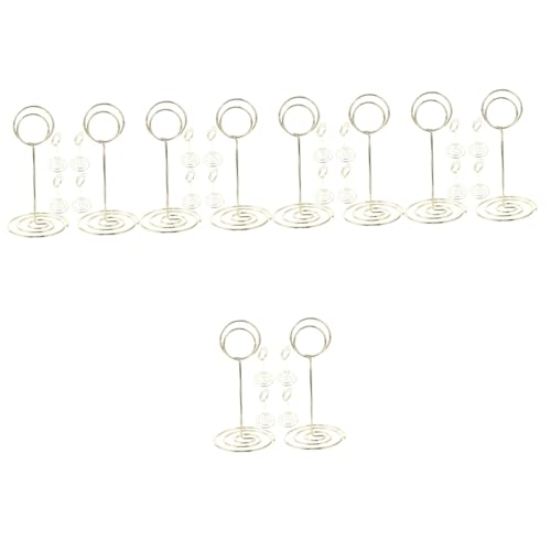 MAGICLULU 5 Sätze Metall Notiz Clip Ständer Schilderhalter Platz Hochzeit Schreibtisch Tisch Menüständer Menükartenhalter Memo Clip Fotoständer Foto Display Clip 6 Stück * 5 von MAGICLULU