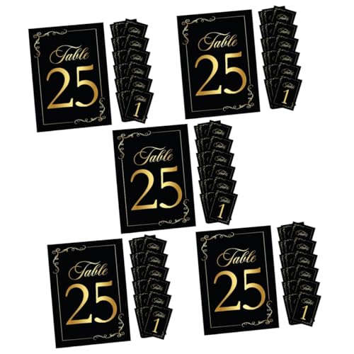MAGICLULU 5 Sätze Tischkarte Digitale Karte Schreibtisch Zahlenkarten Mini Tabellennamenkarten Ort Tischnummern Für Hochzeitsfeiern Tischnummern Hochzeit Tisch Nummer Papierstau 30 Stück * 5 von MAGICLULU