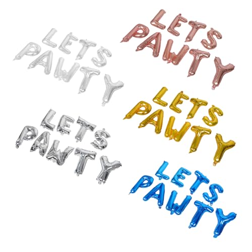 MAGICLULU 5 Sets Pfoten Partyballons Welpen Partydekorationen Tier Partydekorationen Hundegeburtstagsdekorationen Lets Pawty Ballons Ballon Für Hunde Haustier Geburtstagsballons von MAGICLULU