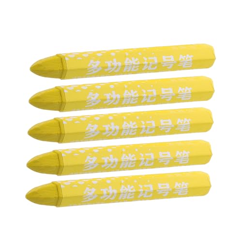 MAGICLULU 5 Stck. Reifenmarkierung Markierungsstift Tinte brennender Filzstift Markierstift zum Brennen von Holz Reifenlackstift Home Decoration Marker Stift Reifenkreide Wachs Gelb von MAGICLULU