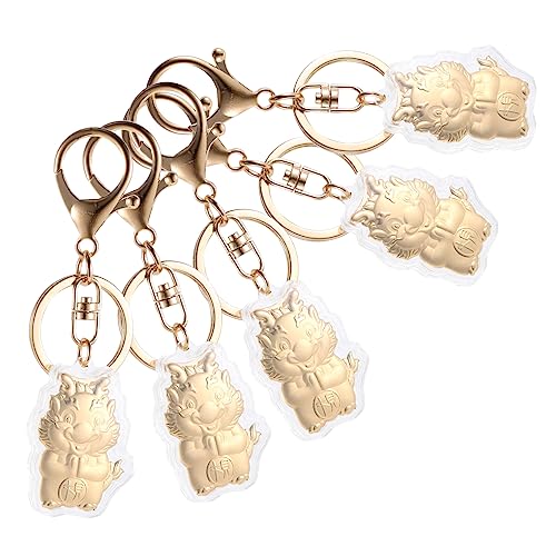 MAGICLULU 5 Stück Schlüsselanhänger „Jahr Des Drachen“ Goldener Drache Schlüsselanhänger Zubehör Drachenanhänger Brieftaschen Ringhalter Schlüsselanhänger Tasche Schlüsselanhänger MAGICLULU 5 Stück Schlüsselanhänger „Jahr Des Drachen“ Goldener Drache Schlüsselanhänger Zubehör Drachenanhänger Brieftaschen Ringhalter Schlüsselanhänger Tasche Schlüsselanhänger von MAGICLULU