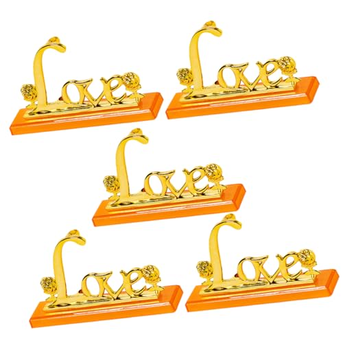 MAGICLULU 5 Stück Teiliges Goldfolie Liebe Dekoration Stilvolle Tischdeko für Zuhause und Büro Kreative Tischornamente für Eleganten MAGICLULU 5 Stück Teiliges Goldfolie Liebe Dekoration Stilvolle Tischdeko für Zuhause und Büro Kreative Tischornamente für Eleganten von MAGICLULU