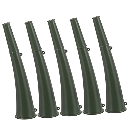 MAGICLULU 5 Stück Teiliges Kleine Kunststoff Signalhörner für Training und Outdoor Langlebige Laute Tröten für Sportveranstaltungen und Bootsfahrten Tragbare Grüne für Erwachsene von MAGICLULU