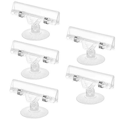 MAGICLULU 5 Stück Teiliges Preisetiketten für Supermärkte Transparent Drehbar für Preisschilder Werbetafeln und Tischanzeigen Langlebig und Praktisch von MAGICLULU