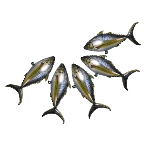 MAGICLULU 5 Stück Teiliges Tuna Ballons Realistische Fisch Folienballons Wiederverwendbar für Sommer Strandmotto Kindergeburtstag Partydekoration MAGICLULU 5 Stück Teiliges Tuna Ballons Realistische Fisch Folienballons Wiederverwendbar für Sommer Strandmotto Kindergeburtstag Partydekoration von MAGICLULU