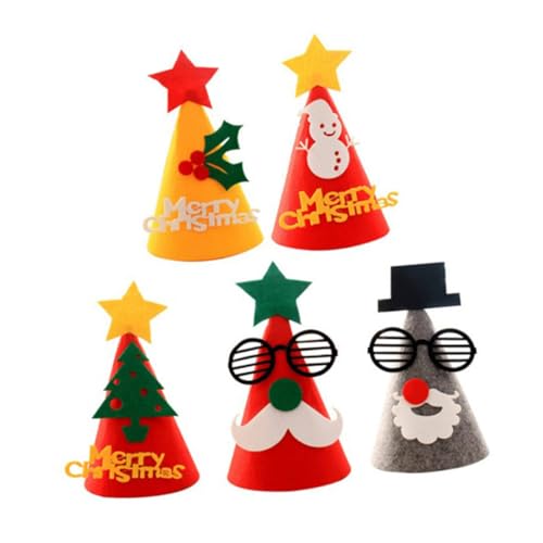 MAGICLULU 5 Stück Teiliges Weihnachts Partyhut für Erwachsene und Lustige Festliche Kopfbedeckung Klassischen Xmas Farben Leichter Handwaschbarer für Weihnachtsfeiern und Kostüme MAGICLULU 5 Stück Teiliges Weihnachts Partyhut für Erwachsene und Lustige Festliche Kopfbedeckung Klassischen Xmas Farben Leichter Handwaschbarer für Weihnachtsfeiern und Kostüme von MAGICLULU
