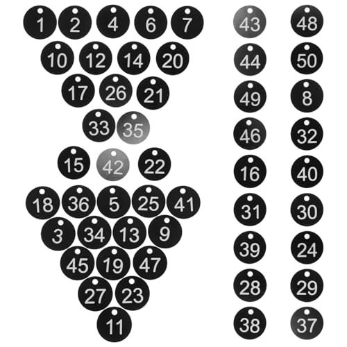 MAGICLULU 50 Schlüsselanhänger-etiketten: 1–50, Kleine, Farbige, Wasserfeste Zahlenmarkierungen – Wiederverwendbare Schlüssel-id-etiketten Mit Loch Für Die Codierung Von Spindschlüsseln Und MAGICLULU 50 Schlüsselanhänger-etiketten: 1–50, Kleine, Farbige, Wasserfeste Zahlenmarkierungen – Wiederverwendbare Schlüssel-id-etiketten Mit Loch Für Die Codierung Von Spindschlüsseln Und von MAGICLULU